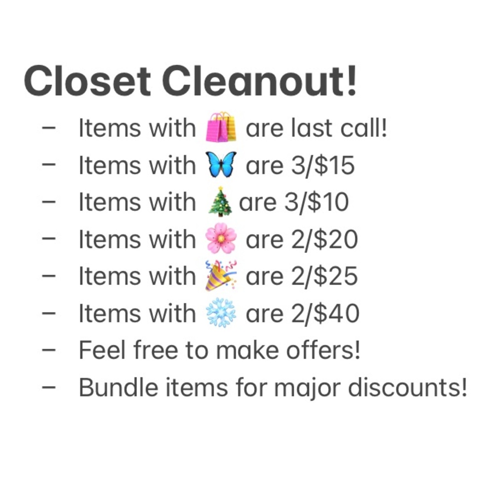 CLOSET CLEANOUT
